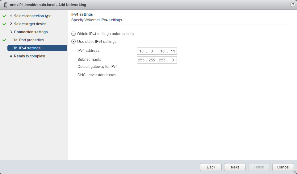 Configuración de la dirección IP
