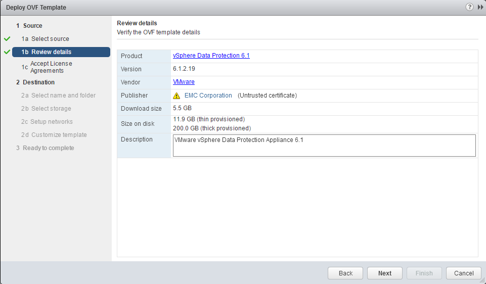 VMware Data protection