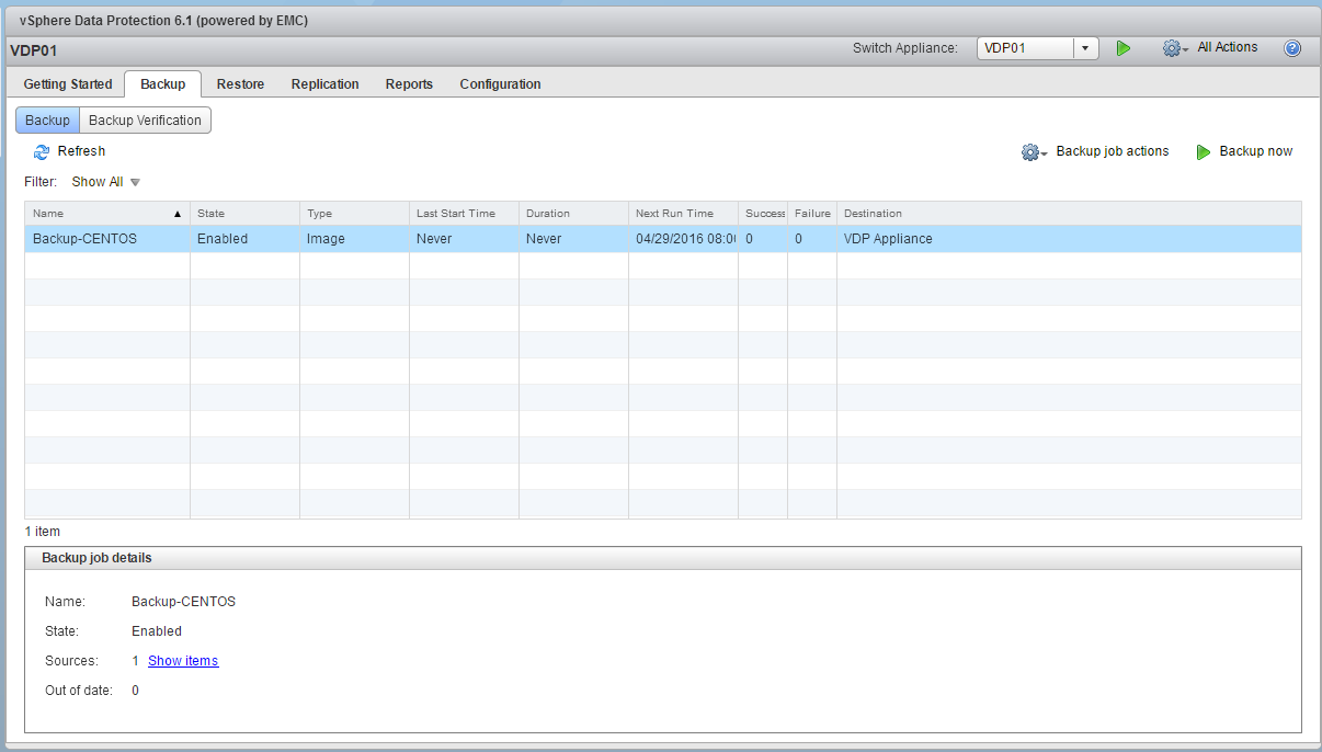 VMware Data protection