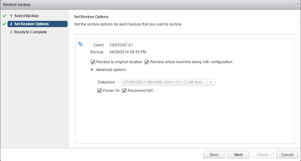 VMware Data protection