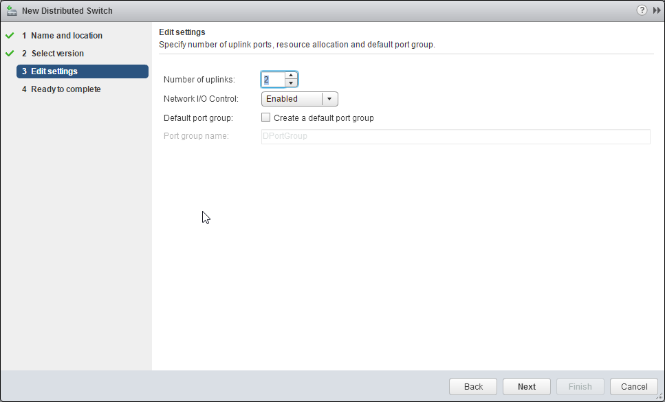 Settings del nuevo VDS
