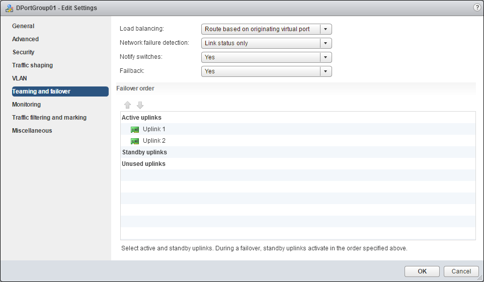 Directiva de Load Balancing y Failover