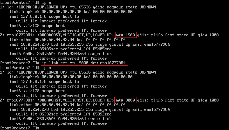 Jumbo Frames en Linux