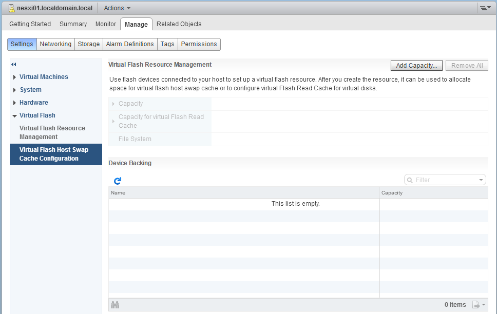 vFlash Read Cache