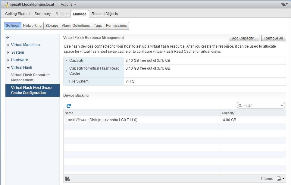 vFlash Read Cache