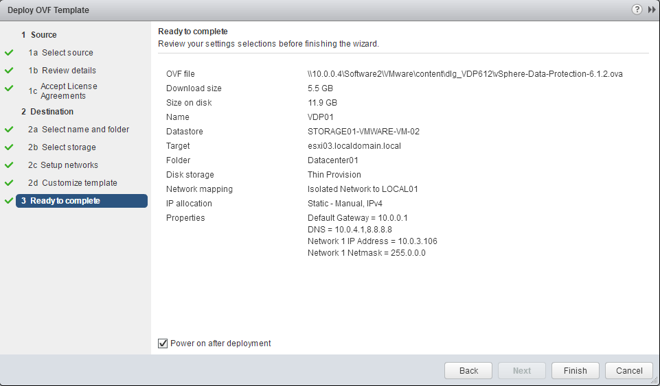 VMware Data protection