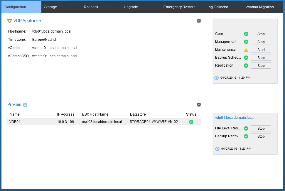 VMware Data protection